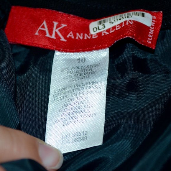 Black Anne Klein Suit Full Set - Picture 3 of 4
